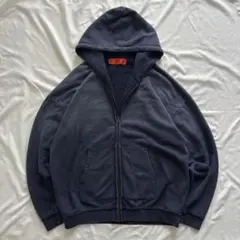 00’s vintage ジップパーカー ナス紺 フェード 短丈 シティーボーイのサムネイル
