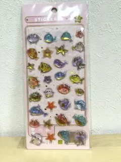 海の生き物　魚　ボンボンドロップシール 新品未開封　　ペンギン　くらげ　ヒトデ