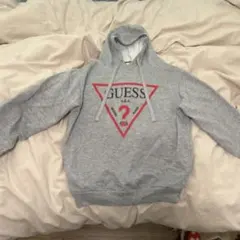 GUESS グレー パーカー フード・ポケット付き