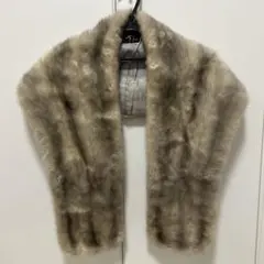 成人式　毛皮　ショール　茶色　フォックスファー