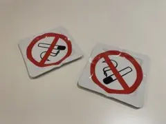NO SMOKING ashtray 禁煙灰皿 2個セット　新品
