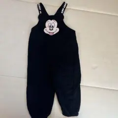 ミッキーマウス オーバーオール ブラック　100