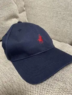 ポロ刺繍 ネイビー ベースボールキャップ