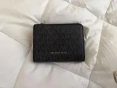 MICHAEL KORS 二つ折り財布 モノグラム ブラック