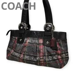 COACH コーチ ポピー マドラスチェック スパンコール 2way y2k COACH コーチ ポピー マドラスチェック スパンコール 2way y2k - メルカリ