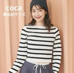 cocaクロップド丈ニットトップス M