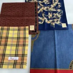 Papas他ブランド色々ハンカチ4枚組