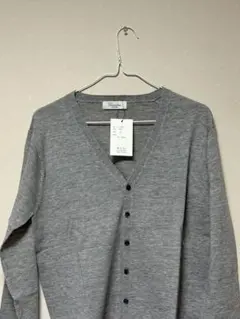 グレー Vネック カーディガン 長袖