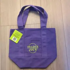 TRADER JOE'S パープル ミニトートバッグ