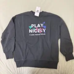 devirock PLAY NICELY 裏毛トレーナー 130cm グレー