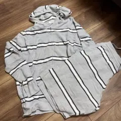 GELATO PIQUE HOMME グレー・ストライプ ルームウェア