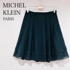 MICHEL KLEIN スカート　フレアスカート　ブラック　膝上　透け感　春のサムネイル