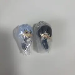 銀魂 つまんでつなげてマスコット 銀時(カニカン) 新八(ボールチェーン)