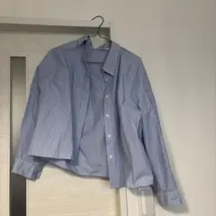 UNIQLO ストライプ 長袖シャツ XL 短丈 ショート丈