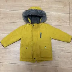 イエローファー付きダウンコート