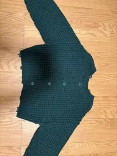 WEGO　ニット　カーディガン　トップス　グリーン　ダメージ加工　2way　タグ