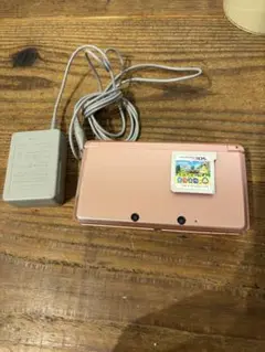 Nintendo 3DS ピンク 本体・充電器　どうぶつの森付き