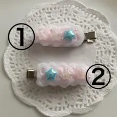ホイップデコ、ヘアクリップ　各350円