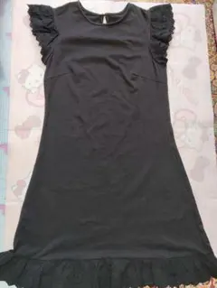 150.黒キャサリンコテージワンピース