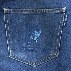 KENZO JEANS ケンゾージーンズ　青刺繍　サイズLL