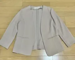 NATURAL BEAUTY BASIC ノーカラージャケット XS ベージュ