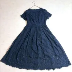 Aimer エメ ラッセルレースドレス 7分袖 グリーン M 小松菜奈 糸