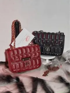 Darich ブロック レザー ショルダーバッグ レッド 609