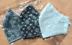 ハンドメイド　レース　マスク　3枚
