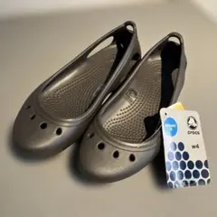 crocs フラットシューズ ダークグレー w4 20cm 新品未使用品