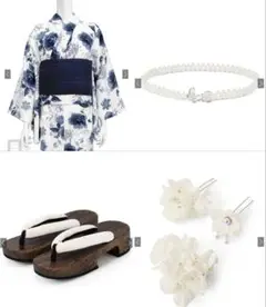 GRL 浴衣 水彩花柄セット gi1519
