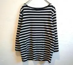 レイジブルー ボートネック ロングTシャツ カットソー ボーダー