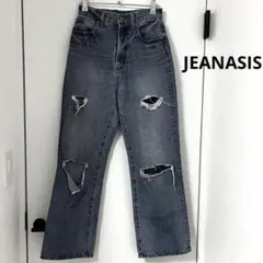 JEANASIS ダメージデニム Mサイズ ハイウエスト ジーンズ ジーパン