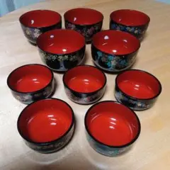 桂由美 椀 10点セット 桜柄 漆器風のサムネイル