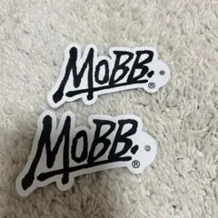 MOBB モブ ロゴステッカー ブラック 2枚セット