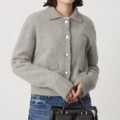 グリーンレーベルリラクシング ヘアリーニットポロカーディガン