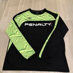 PENALTY サッカーウェア 長袖シャツ ブラック グリーン Mのサムネイル