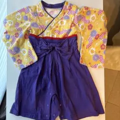 花柄着物風ドレス70cm