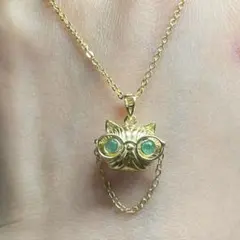 天然石ペンダント　エメラルド　2pcs 3mm SV925刻印