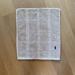 Ralph Lauren ベージュ チェック柄 フェイスタオル
