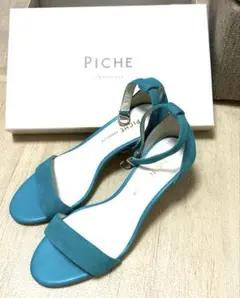 PICHE ABAHOUSE アンクルストラップサンダル ターコイズのサムネイル