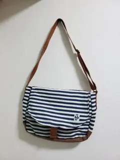 CHUMS チャムス ストライプ ショルダーバッグ ネイビー