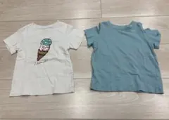 GU 女の子 夏服 トップス 110サイズ 2着セット まとめ売り スパンコール