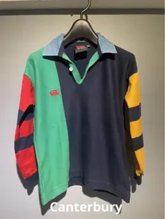 Canterbury New Zealandマルチカラー長袖ラガーシャツのサムネイル