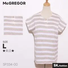 ★美品★ McGREGOR トップス ブラウス 半袖 マルチストライプ 小花柄