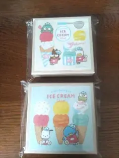 ロフト限定 はぴだんぶいアイスクリーム おりがみ小箱1と3