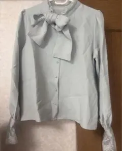 ROJITA 無地ボウタイブラウス