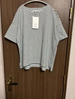 【タグ付き新品】SEASON REASON ボーダープルオーバー（LL）グリーンのサムネイル