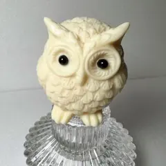 アイボリーナッツ フクロウ カービング 置物