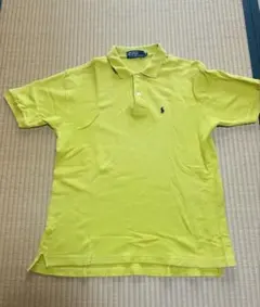 ポロラルフローレン　イエローポロシャツ刺繍ロゴ