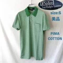 美品 00s POLO ラルフローレン ポロシャツ カットソー地 ボーダー S